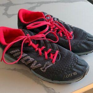 Inov-8 Women's Black Athletic Shoes with Bright Pink Accents